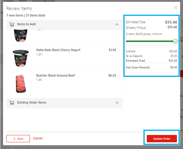 Hy-Vee Aisles Online - Add Items to Order